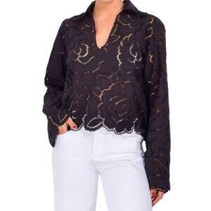 NEW CISSA victorian blouse in black